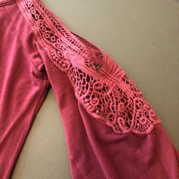 Rewind Top Maroon Small open shoulder - Picture 5 of 8